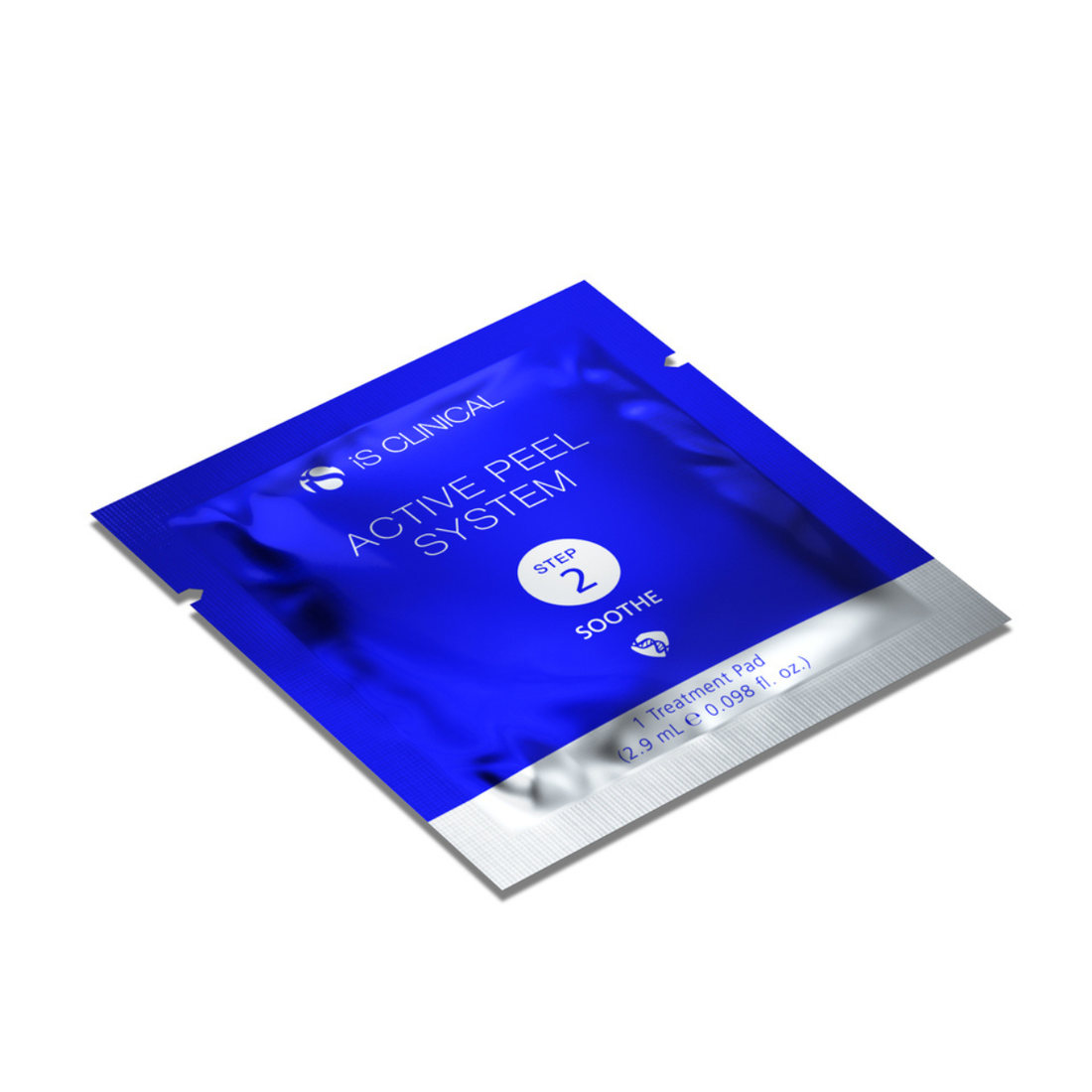 iS Clinical Active Peel System Step 2 Soothe treatment pad sachet in blue foil