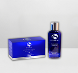 iS Clinical Active Peel System box beside a 60ml Cleansing Complex bottle with silver cap