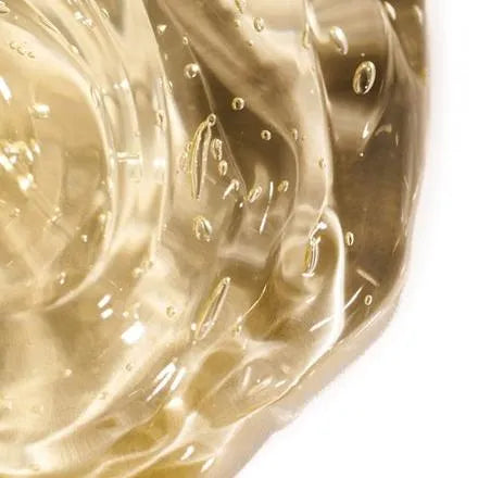 Close-up of translucent gel texture with small air bubbles from iS Clinical Hydra-Intensive Cooling Mask