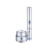 iS Clinical Lip Polish jar and Youth Lip Elixir tube with silver packaging on white background