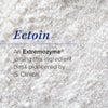 Close-up of white powder texture with text describing Ectoin as an Extremozyme ingredient pioneered by iS Clinical